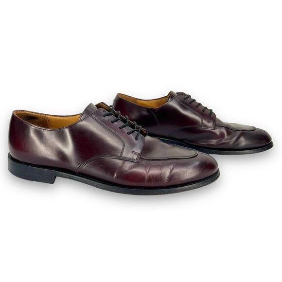 Cole Haan Carter Burgundy Brown Leather Split Toe Derby Oxford CO1525 13D - Picture 1 of 12